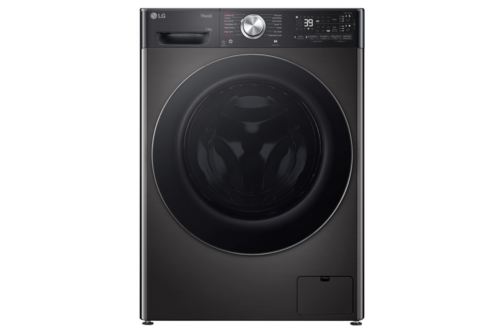 LG 9kg Counter-Depth MAX™ Washing Machine, Platinum Black, F2Y709BBTN1